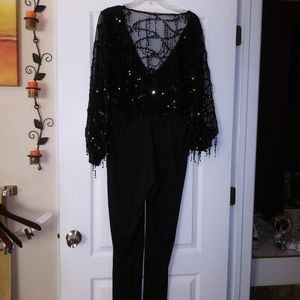Sequin black jumpsuit